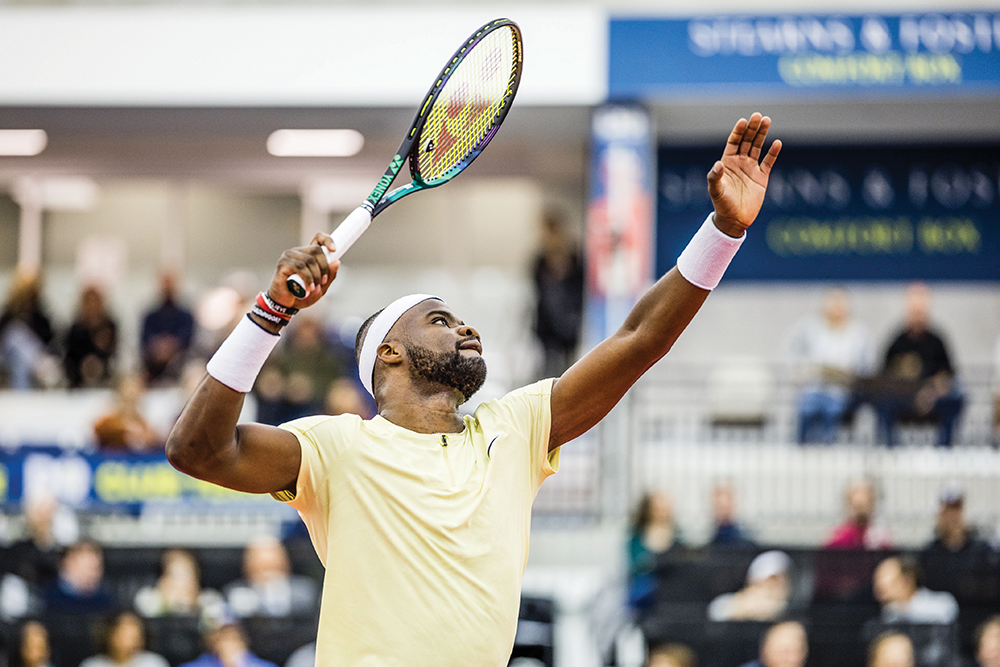 Professional Tennis player Francis Tiafoe competing in the Dallas Open | Photos Courtesy of Dallas Open